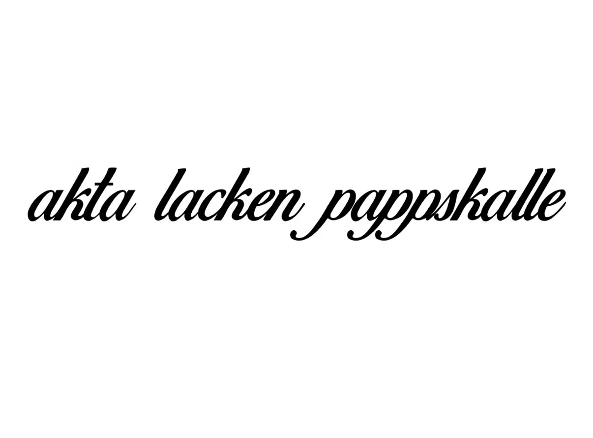 Akta lacken pappskalle