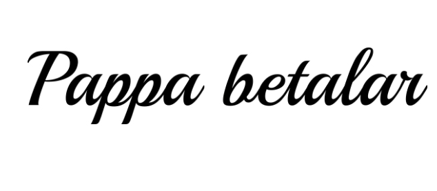 Pappa betalar dekal