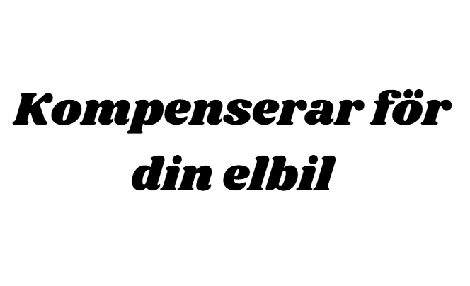 kompenserar för din elbil