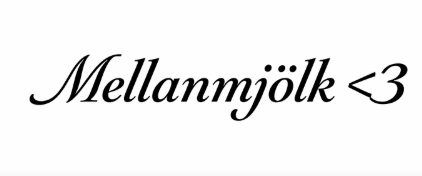Mellanmjölk<3 dekal