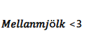Mellanmjölk<3 dekal